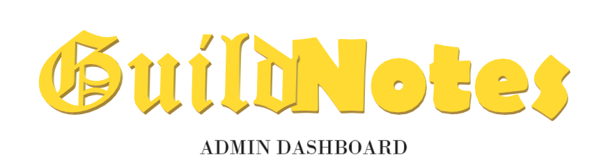 GuildNotes Admin Dashboard